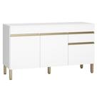 Balcão com Tampo e 3 Portas Leicester Supremo