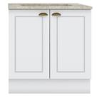 Balcao com Tampo Para Cooktop 2P 80 cm Americana Branco Calcare Henn