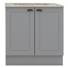 Balcao com Tampo Para Cooktop 2P 80 cm Americana Cinza Calcare Henn