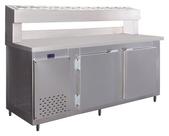 Balcão Condimentadora Refrigerado para pizzaria inox 1,90 mts - Frilux