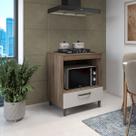 Balcão Cooktop 4 bocas Forno para Cozinha apartamento Com 1 Porta Gaveteiro Gaveta de panelas Multiuso