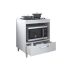 Balcão cooktop 4 bocas nicho 51x36cm com Espaço Para Forno Parana Móveis