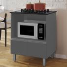 Balcão Cooktop 5 Bocas Renata 70cm 2 Portas para Cozinha com Tampo Cortado