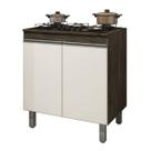 Balcão Cooktop Clara Chocolate Off White 80cm Nathan Móveis