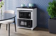 Balcão Cooktop Lara 05 Bocas com 2 Nichos Multiuso - Branco Móblis