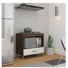 Balcão cooktop para cozinha 1 gaveta Palermo Branco - Catar Móveis Sul