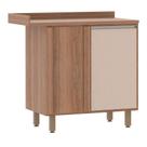 Balcão Cozinha 95cm Canto Reto 1 Porta Connect Lari Luciane Móveis