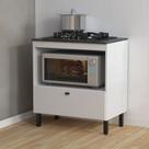 Balcão Cozinha Cooktop 4 Bocas com 1 Porta Basculante e Nicho para Forno ou Micro MDP Tecnomobili Cor:Branco Balcão Cozinha Cooktop 4 Bocas com 1 Porta Basculante e Nicho para Forno ou Micro MDP Tecnomobili Cor:Branco