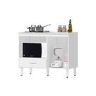 Balcão Cozinha Cooktop Blane 105cm Com 1 Porta E 1 Gaveta Faro