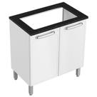 Balcão Cozinha de Aço Para Cooktop 2 Portas 7174 Evidence Bertolini Branco Balcão Cozinha de Aço Para Cooktop 2 Portas 7174 Evidence Bertolini Branco