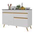 Balcão Cozinha Gabinete Pia 120 cm 2 Portas 1 Gaveta Veneza GW Multimóveis Branco