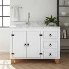 Balcão Cozinha Gabinete Pia Madeira Maciça Branco Balcão Cozinha Gabinete Pia Madeira Maciça Branco
