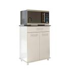 Balcão Cozinha Isis Duplo 2 Portas 1 Gaveta Branco UV/Branco UV - Nicioli