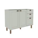 Balcão Cozinha Modulada 120cm C/ 2 Portas e 3 Gavetas MDF Balcão Cozinha Modulada 120cm C/ 2 Portas e 3 Gavetas MDF