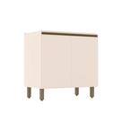 Balcão Cozinha p/Cooktop Connect c/2 Portas s/Tampo 80x52x81cm Off White - Henn