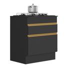 Balcão Cozinha Para Cooktop 70cm Com Rodapé 1 Porta 1 Gaveta Veneza Multimóveis V2118 Preto/dourado Balcão Cozinha Para Cooktop 70cm Com Rodapé 1 Porta 1 Gaveta Veneza Multimóveis V2118 Preto/dourado