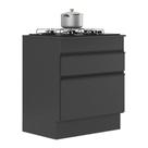 Balcão Cozinha Para Cooktop 70cm Com Rodapé 1 Porta 1 Gaveta Veneza Multimóveis V2118 Preto Preto Balcão Cozinha Para Cooktop 70cm Com Rodapé 1 Porta 1 Gaveta Veneza Multimóveis V2118 Preto Preto