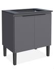 Balcão Cozinha para Cooktop Verona 5 bocas com Tampo Cinza