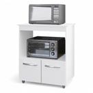 Balcão Cozinha Para Forno Micro-ondas Multiuso Angel 02 Portas Branco - Abmaza