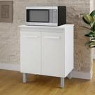 Balcão Cozinha Para Forno Micro-ondas Multiuso Elen 70cm Branco - Desk Design