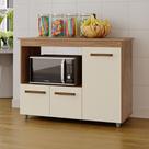 Balcão Cozinha Para Forno Micro-ondas Multiuso Liz 03 Portas Savana Off White - Desk Design Balcão Cozinha Para Forno Micro-ondas Multiuso Liz 03 Portas Savana Off White - Desk Design