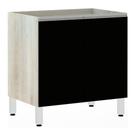 Balcão Cozinha Sem Tampo 80cm 2 Portas Lis Luciane Preto Tx