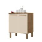 Balcão de 2 Portas Cozinha Clarice Amêndoa Off White Balcão de 2 Portas Cozinha Clarice Amêndoa Off White