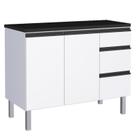 Balcão de Aço 120 Gaia com Tampo Cozimax Branco