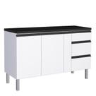Balcão de Aço 150 Gaia com Tampo Cozimax Branco