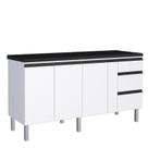 Balcão de Aço 180 Gaia com Tampo Cozimax Branco