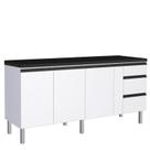 Balcão de Aço 200 Gaia com Tampo Cozimax Branco