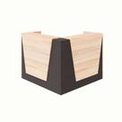 Balcão de Atendimento em L Recepção Calvi e Preto 141 cm