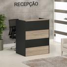 Balcão de Atendimento New City Calvin com Preto Web Office