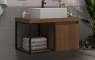 Balcão de Banheiro Miami 80 MDF- Belizze Móveis