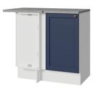 Balcão de Canto 1 Porta Branco/Azul Vik Madesa Balcão de Canto 1 Porta Branco/Azul Vik Madesa