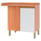 Balcão de Canto Reto com Tampo 1 Porta 95 cm Macadâmia Telasul