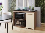 Balcão de Cooktop Sara 05 Bocas 115cm - Savana/Off White Móblis