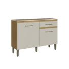 Balcão de Cozinha 120 Cm 2 Portas 1 Gaveta Co4221 Ipê/Cristalo/Petra - Decibal