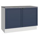 Balcão de Cozinha 120 cm 2 Portas Branco/Azul Vik Madesa Balcão de Cozinha 120 cm 2 Portas Branco/Azul Vik Madesa