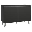 Balcão de Cozinha 120 cm 2 Portas Com Pés Preto Nice Madesa