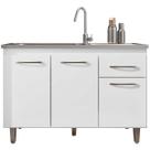 Balcão de Cozinha 120 cm 3 Portas 1 Gaveta s/ Tampo Franca