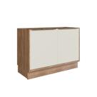 Balcão de Cozinha 120cm 2 Portas Viena Bege/Louro Freijó/Argila