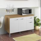 Balcão de Cozinha 2 Portas 1,20m Cheltenham amendoa branco Balcão de Cozinha 2 Portas 1,20m Cheltenham amendoa branco