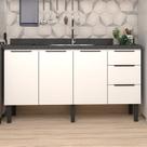Balcão de Cozinha 3 Portas 3 Gavetas 153cm Júpiter