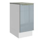 Balcão de Cozinha 40 cm 1 Porta Branco/Cinza Lux Madesa Balcão de Cozinha 40 cm 1 Porta Branco/Cinza Lux Madesa