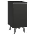 Balcão de Cozinha 40 cm 1 Porta Com Pés Preto Nice Madesa