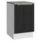 Balcão De Cozinha 50 Cm 1 Porta Branco/preto Lux Madesa Branco/preto