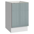 Balcão De Cozinha 50 Cm 1 Porta (sem Tampo) Branco/cinza Lux Madesa Branco/cinza
