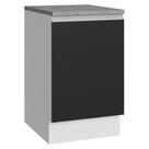 Balcão De Cozinha 50cm 1 Porta Bp Glamy Madesa Branco/preto Balcão De Cozinha 50cm 1 Porta Bp Glamy Madesa Branco/preto