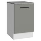 Balcão de Cozinha 50cm 1 Porta Branco/Cinza Agata Madesa